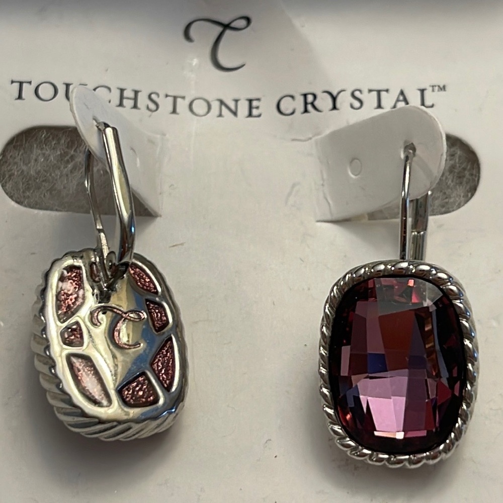 TouchStone earrings purple stone